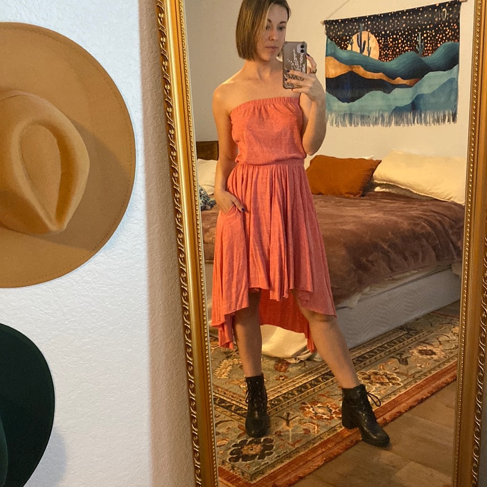Free People Beach - pink strapless dress